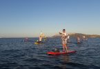 stand up paddle sunset
